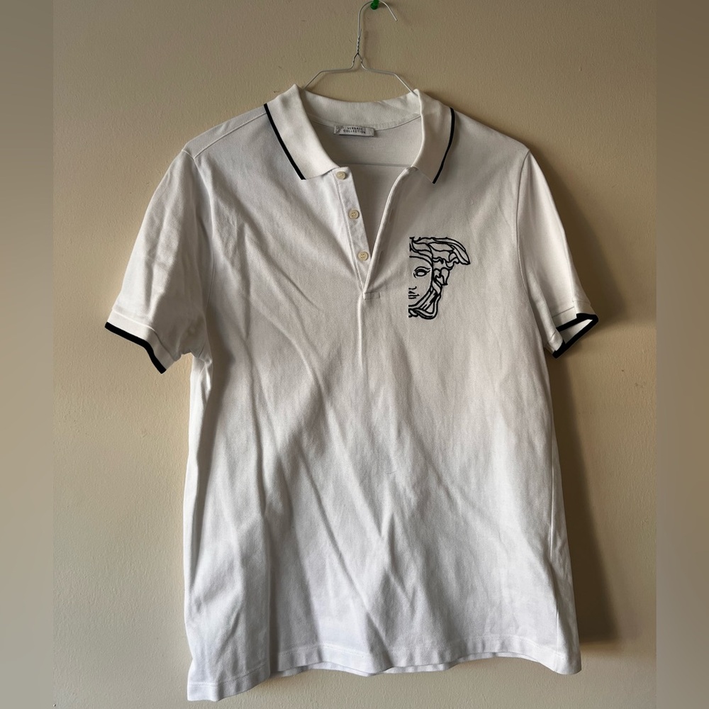 Versace White Short Sleeve Polo